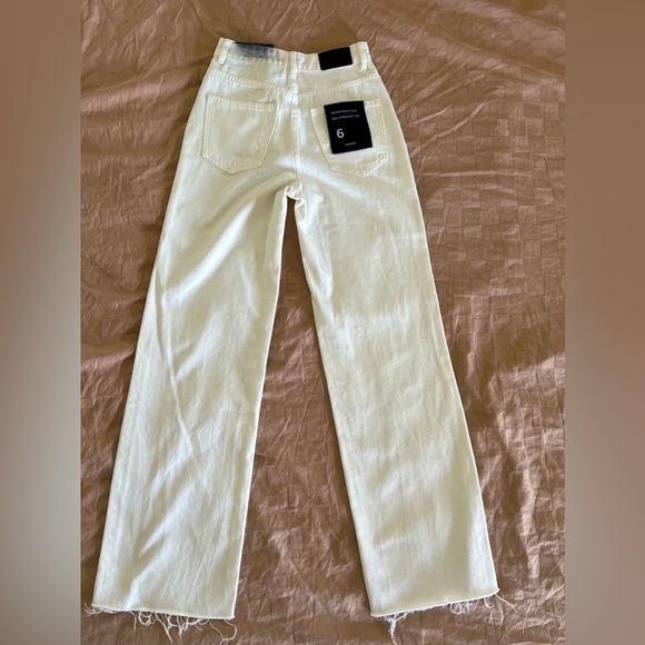 NWT Glasson super high rise 90’s straight leg white jeans size 26 - Picture 1 of 9